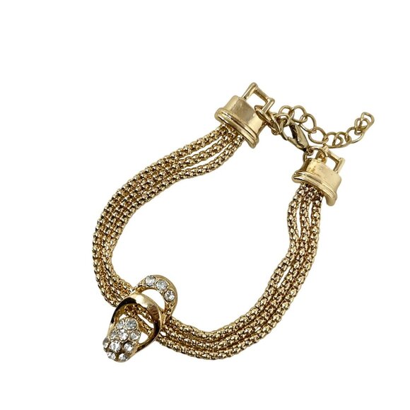 3 Handcrafted Bracelets With Rhinestone Accents In Gold & Pink Beaded Designs - Picture 6 of 8